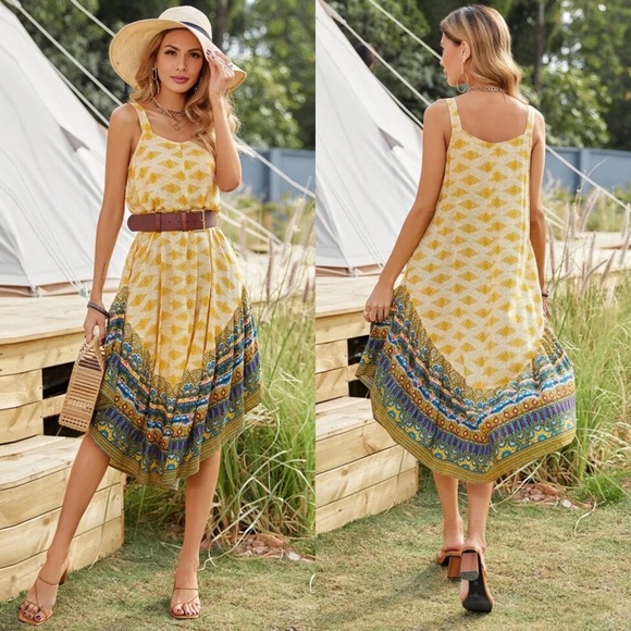 Boho floral print cami dress - Picture 2 of 4